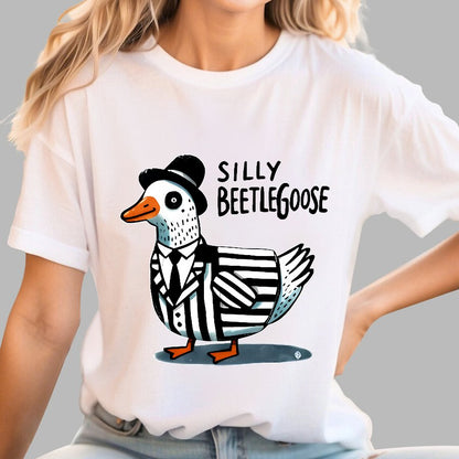 Silly Beetle Goose Funny Geek T-Shirt