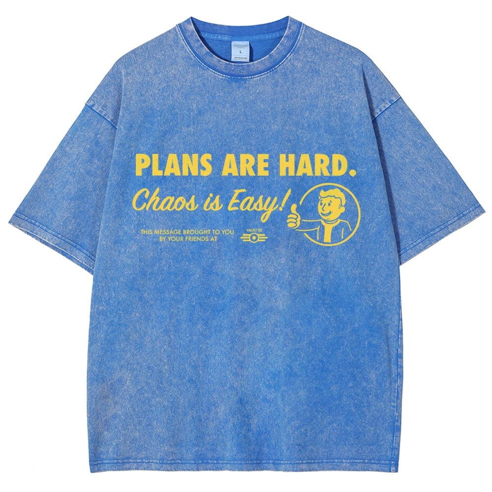 Chaos is Easy Vintage Distressed T-shirt
