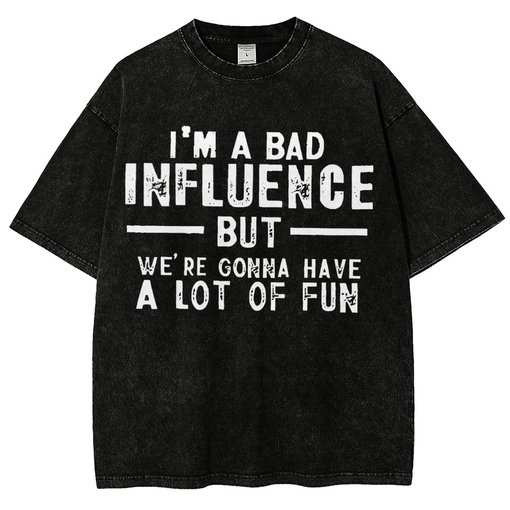 I'm a Bad Vintage Distressed T-shirt