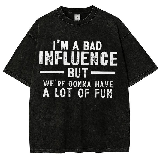 I'm a Bad Vintage Distressed T-shirt