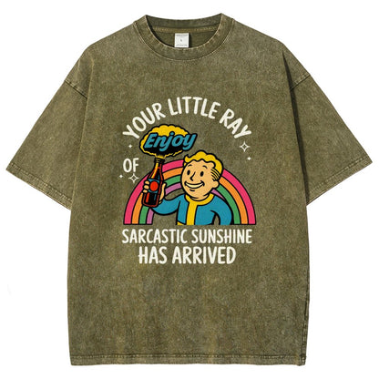 Your Little Ray of Sarcastic Sunshine Has Arrived Vintage Distressed T-shirt