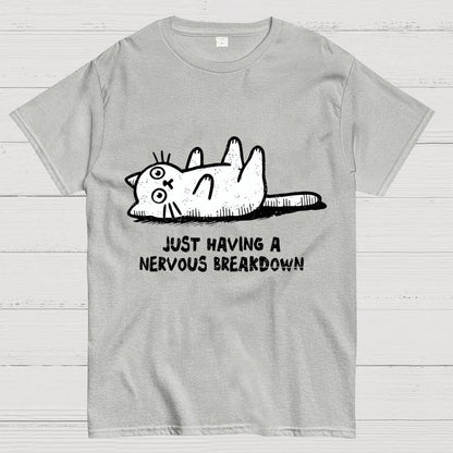 Nervous Breakdown Cat Geek T-Shirt