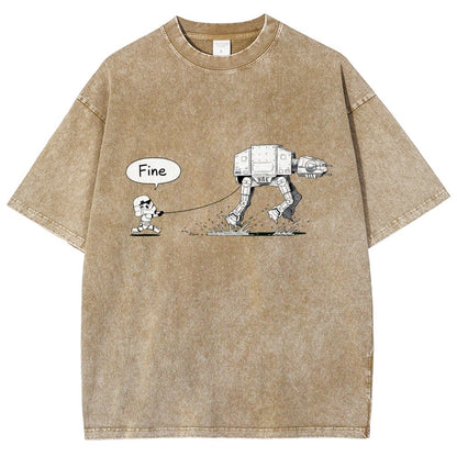 Empire Robot Dog - Space Battles Vintage Distressed T-shirt
