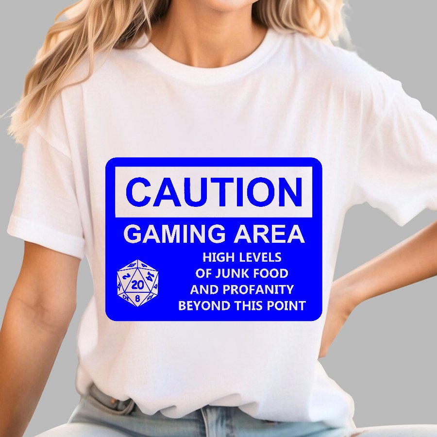 CAUTION GAMING AREA Geek T-Shirt