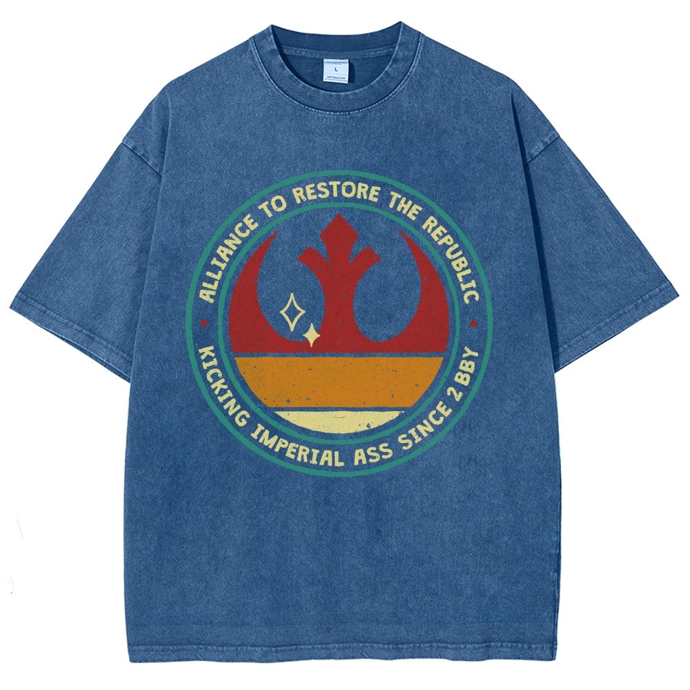 Kicking Galactic Ass Vintage Distressed T-shirt