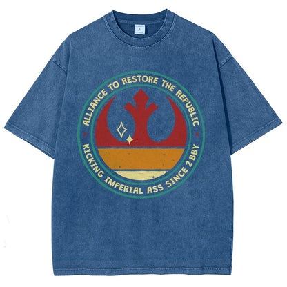 Kicking Galactic Ass Vintage Distressed T-shirt