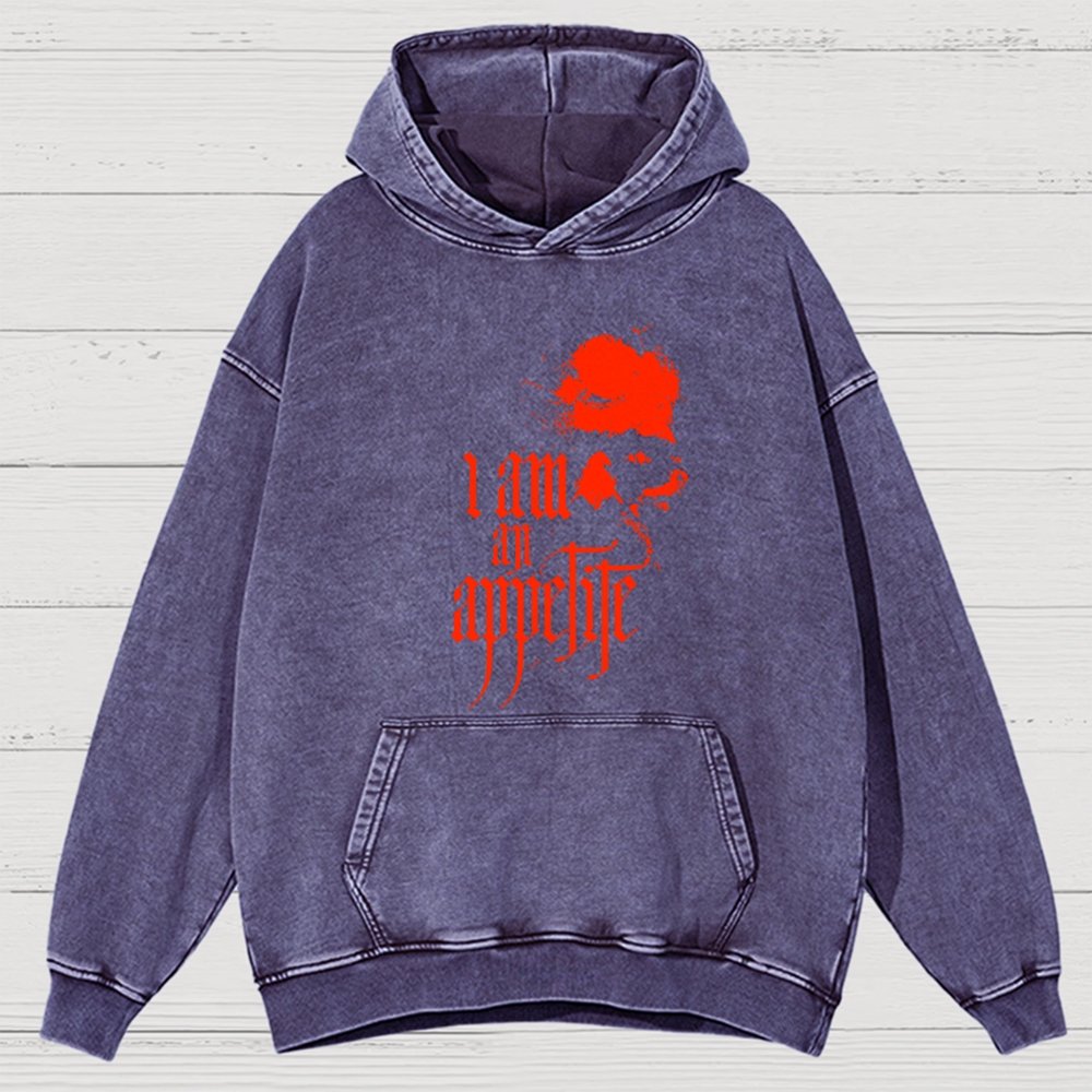 I Am An Appetite Vintage Distressed Hoodie