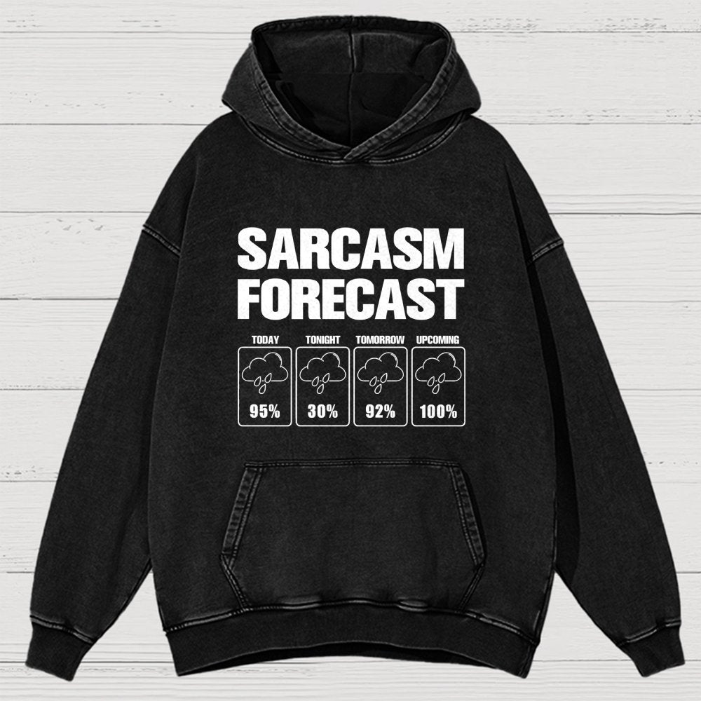 Sarcasm Forecast Vintage Distressed Hoodie