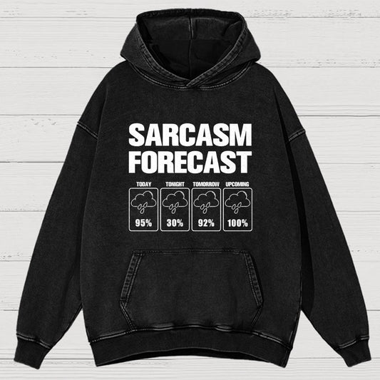 Sarcasm Forecast Vintage Distressed Hoodie