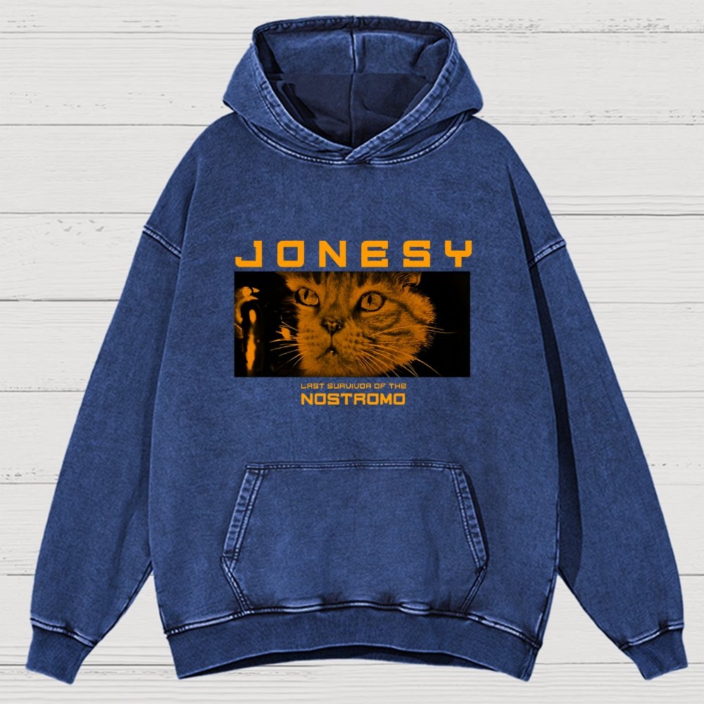 Jonesy Nostrocat Space Survivor Vintage Distressed Hoodie