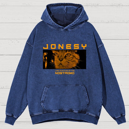 Jonesy Nostrocat Space Survivor Vintage Distressed Hoodie