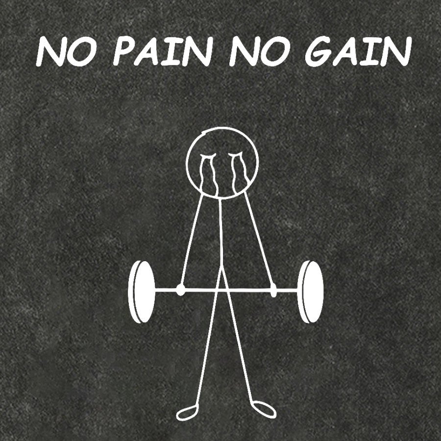 No Pain No Gain Vintage Distressed T-shirt