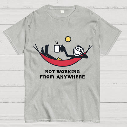 Not Working Hammock Funny Geek T-Shirt