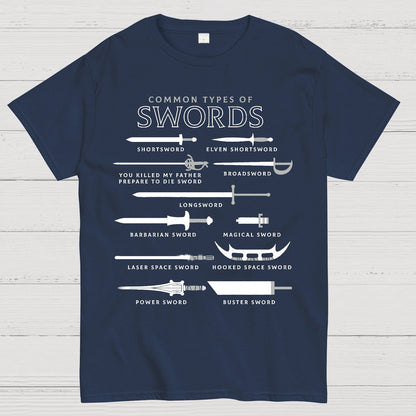 Common Types Of Swords Geek T-Shirt