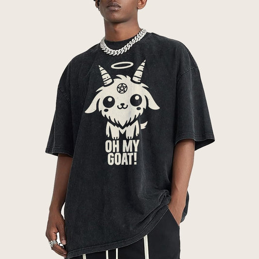 Oh my goat Vintage Distressed T-shirt