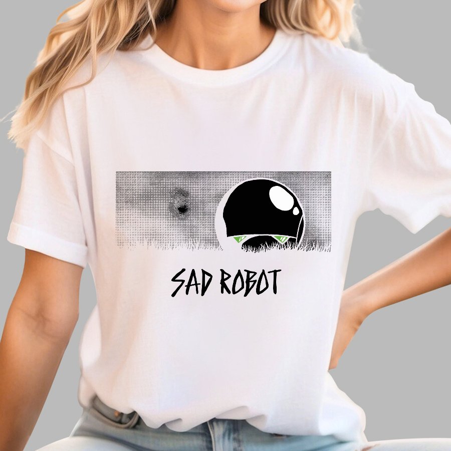 Sad Robot Geek T-Shirt
