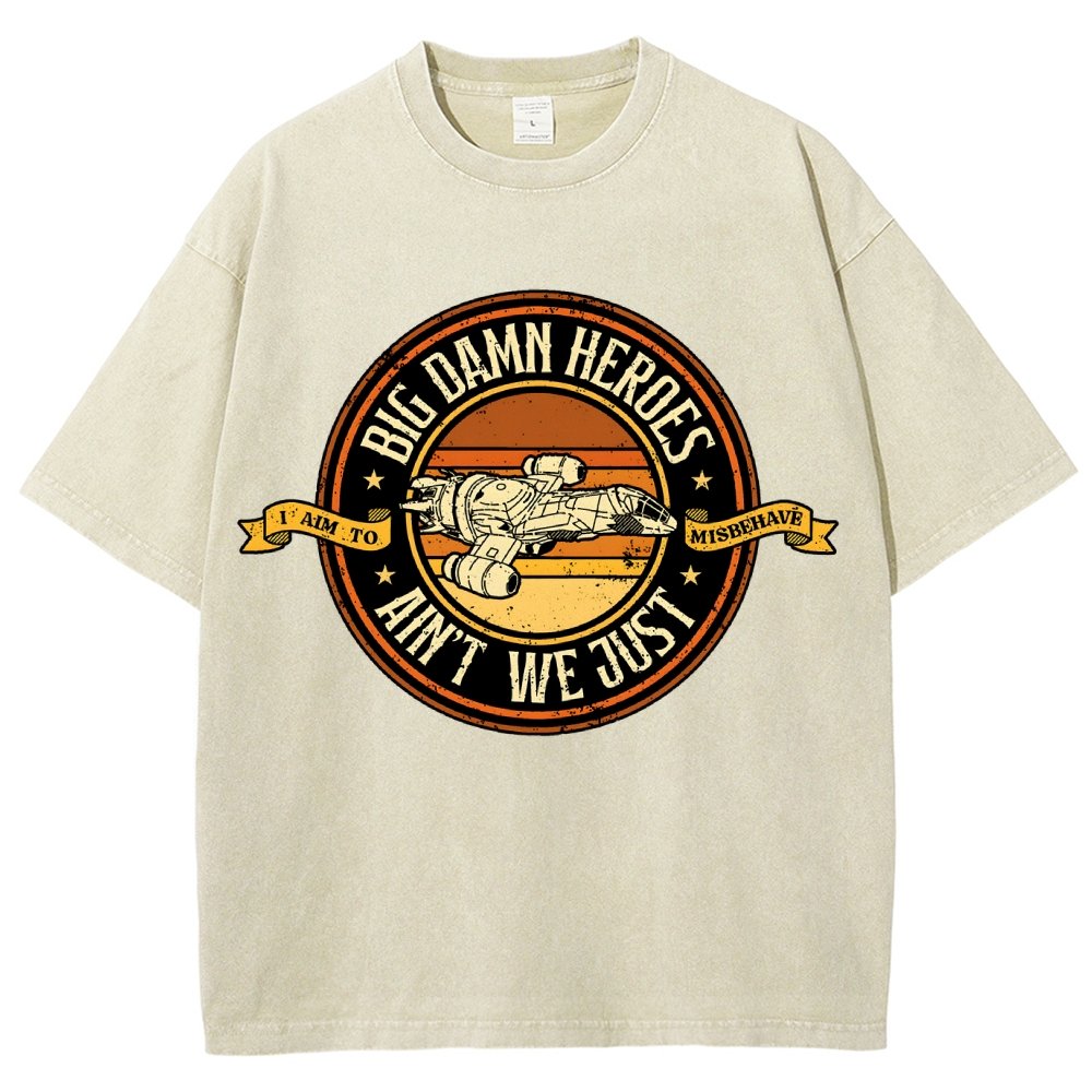 Big Damn Retro Heroes Vintage Distressed T-shirt