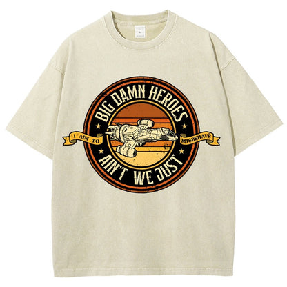 Big Damn Retro Heroes Vintage Distressed T-shirt