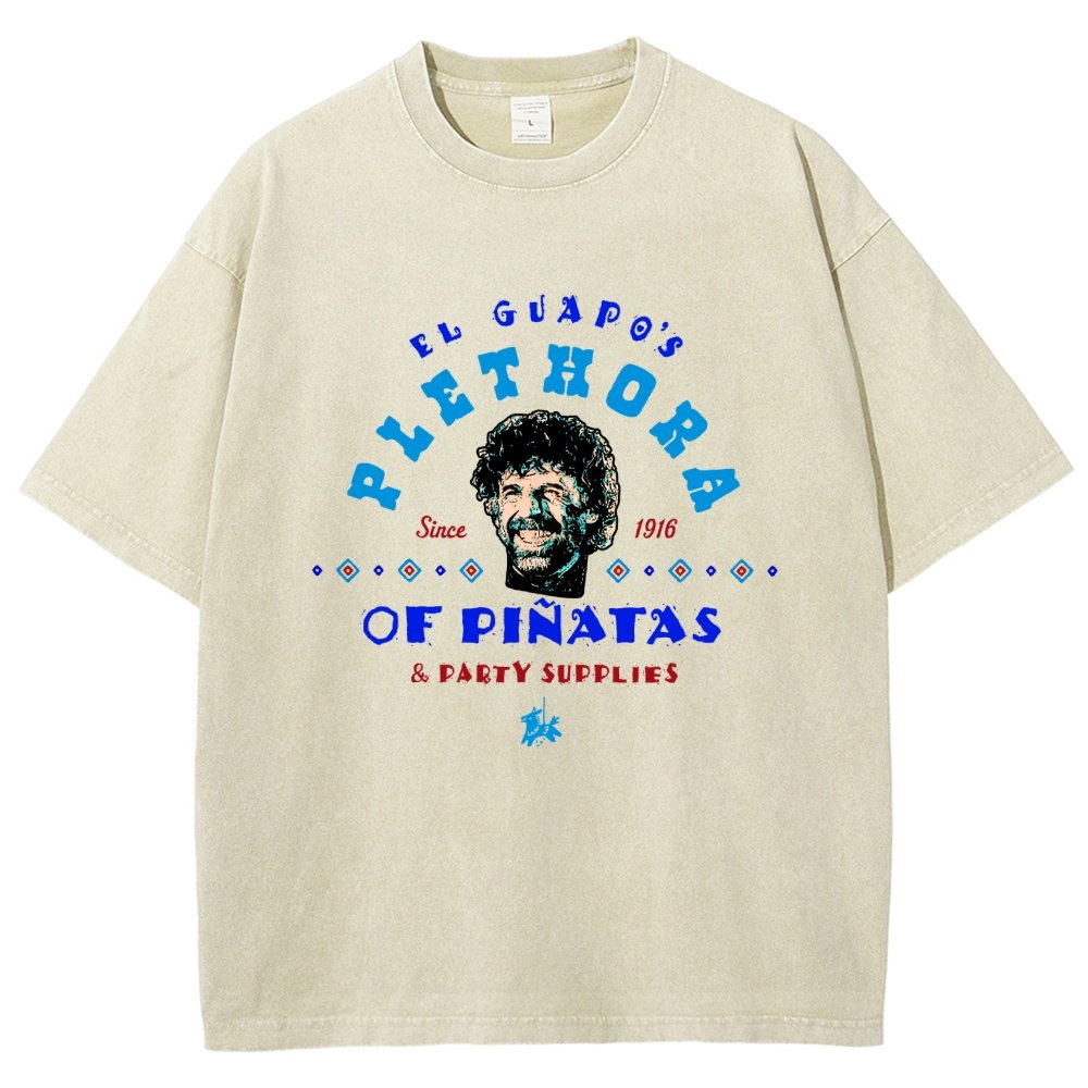 A Character's Plethora Of Pinatas & Party Supplies Vintage Distressed T-shirt