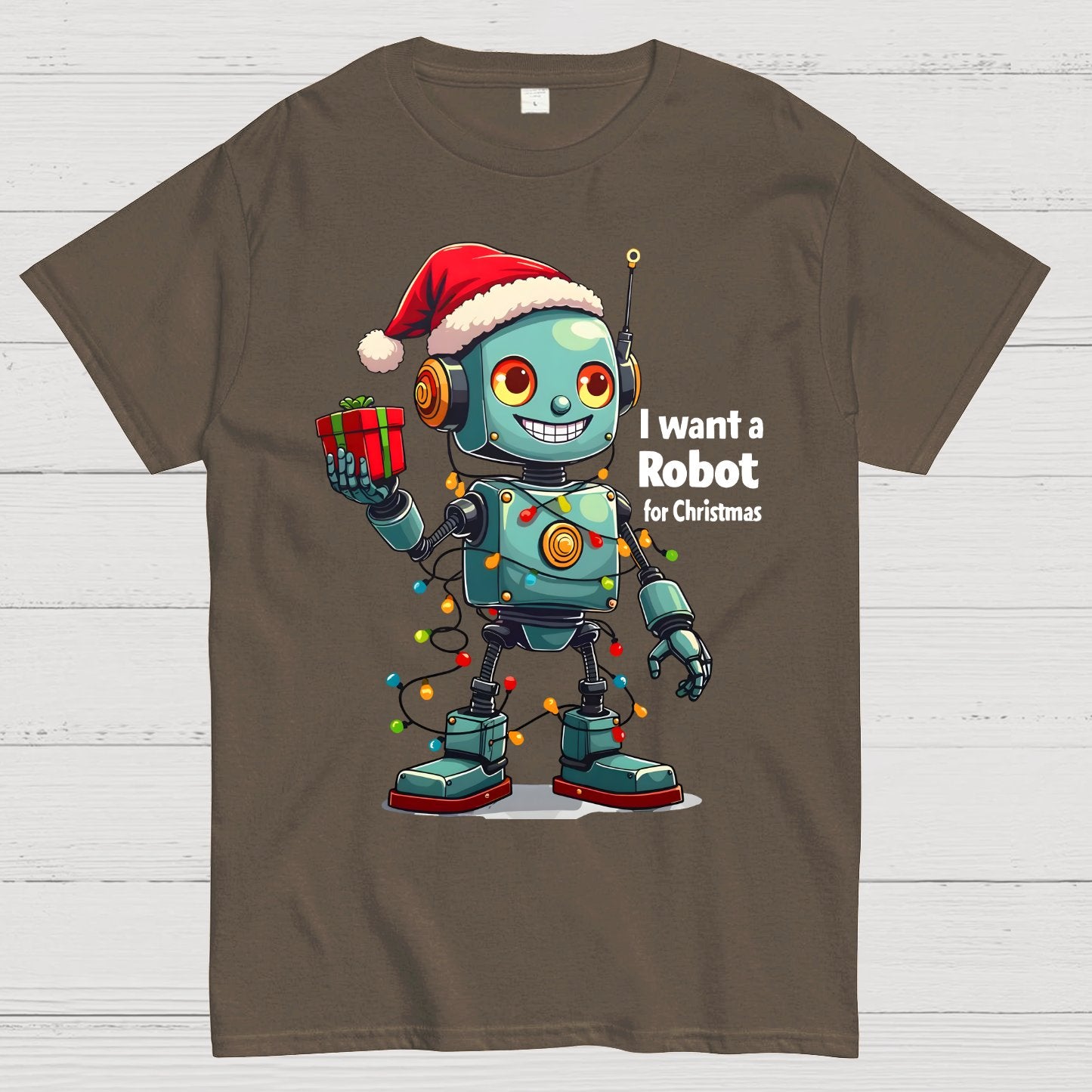 I Want A Robot For Christmas Geek T-Shirt