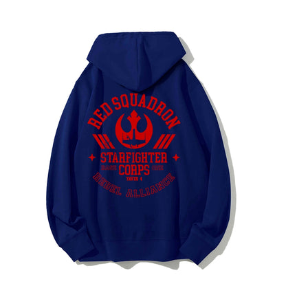 Red Team Base One Printed Back Unisex Cotton Hoodie