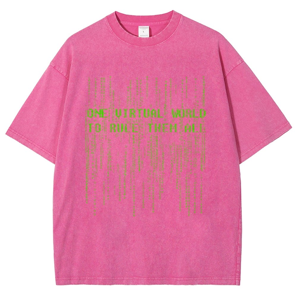 One Virtual Realm to Rule Them All Vintage Distressed T-shirt