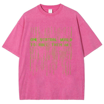 One Virtual Realm to Rule Them All Vintage Distressed T-shirt