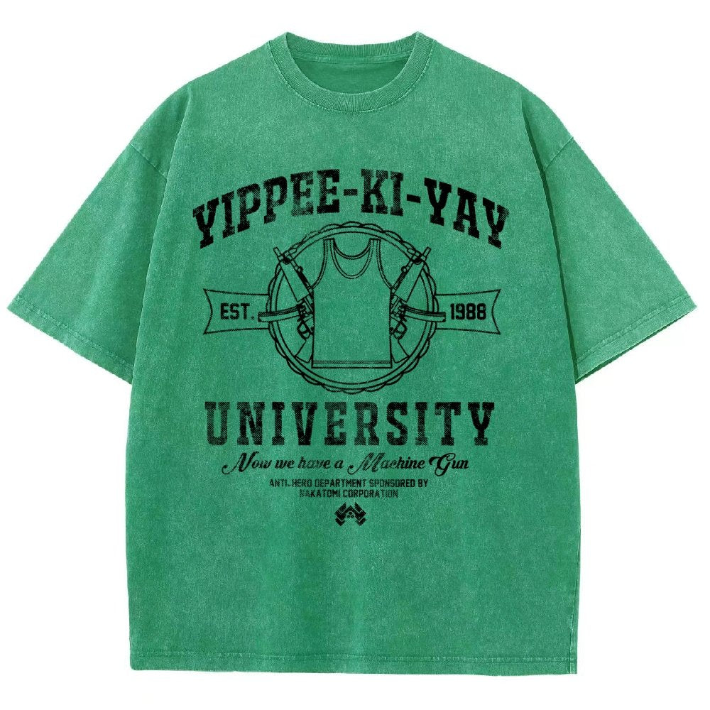 Yippee-Ki-Yay University Vintage Distressed T-shirt