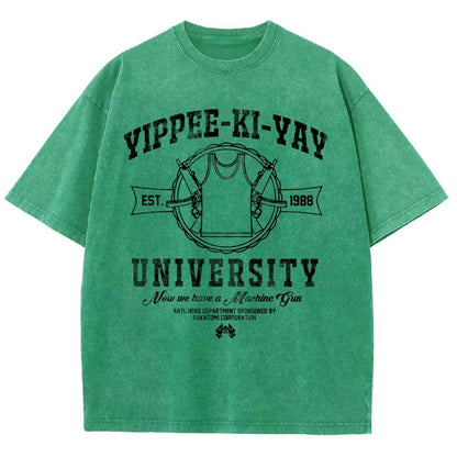 Yippee-Ki-Yay University Vintage Distressed T-shirt