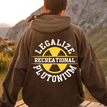 Legalize plutonium recreational Printed Back Unisex Cotton Hoodie