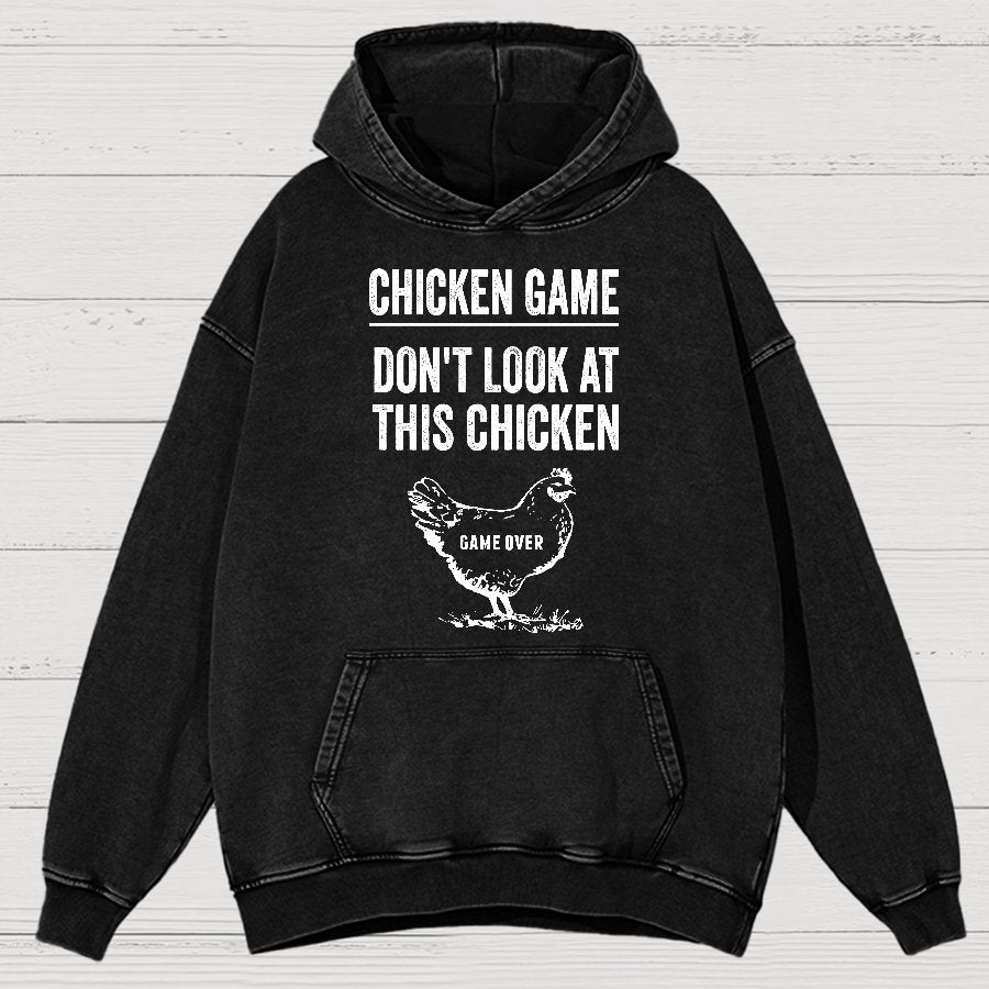 Chicken Game Vintage Distressed Hoodie
