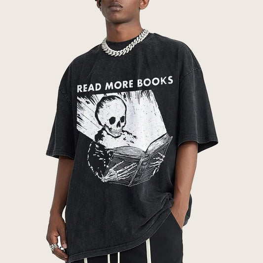 Read More Books  Vintage Distressed T-shirt