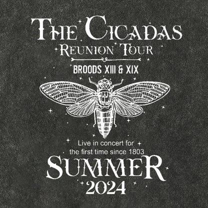 The Cicada Reunion U.S Tour 2024 Cicada Vintage Distressed T-shirt