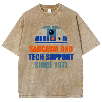 Providing Sarcasm and Tech Support Since 1977 Vintage Distressed T-shirt
