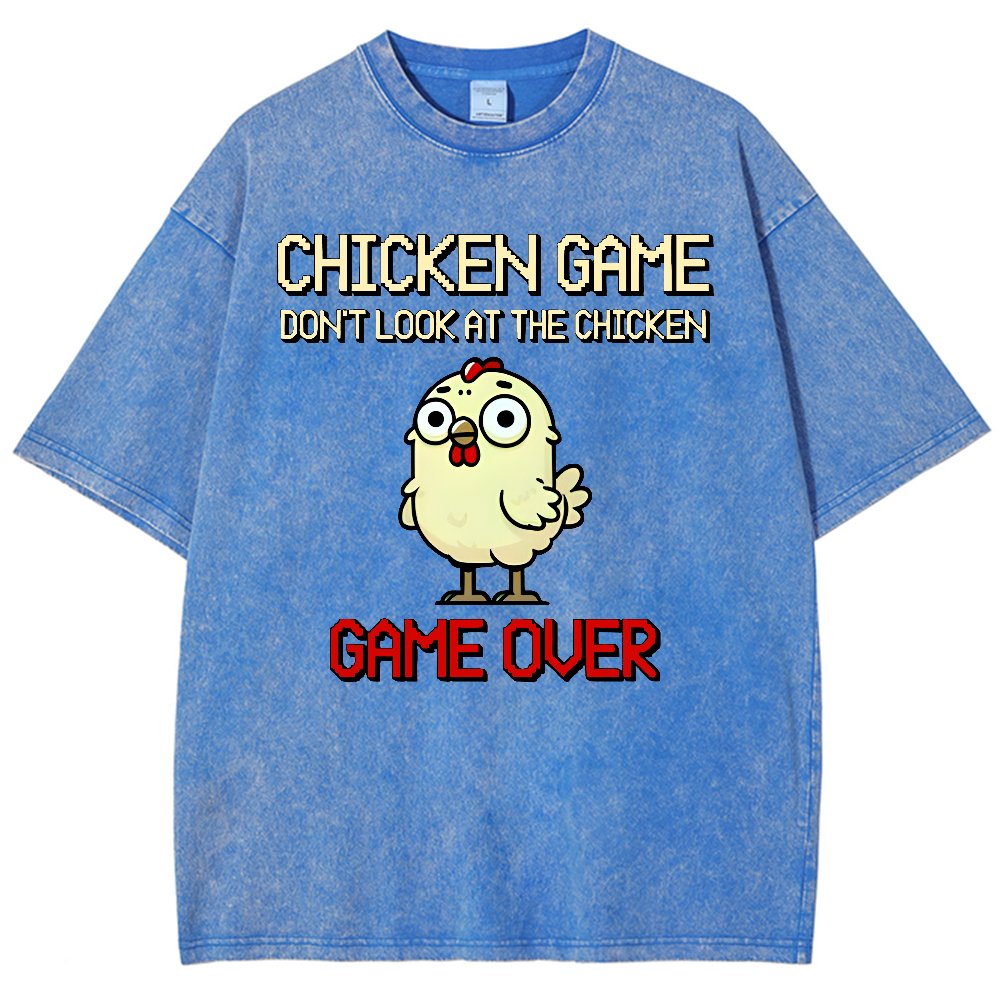 Chicken Game Vintage Washed T-shirt