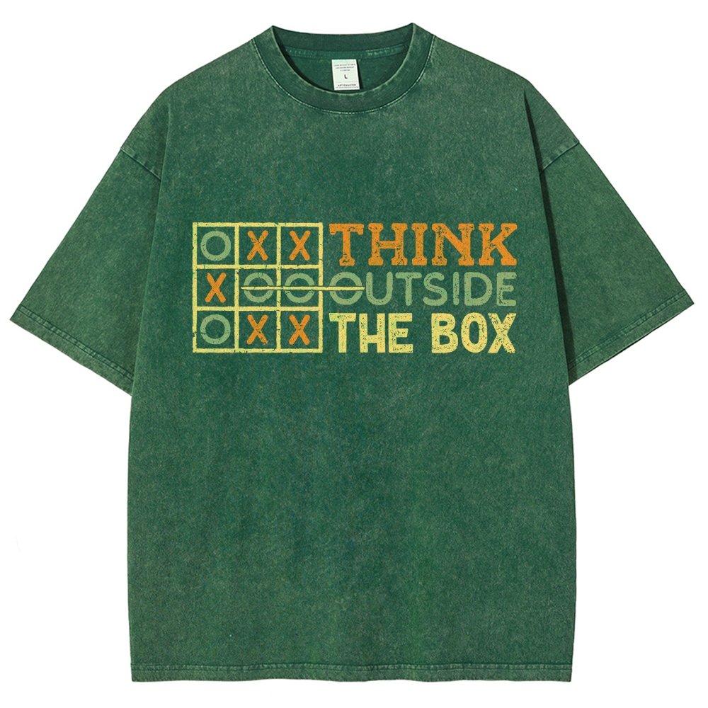Thinking Outside The Box Vintage Distressed T-shirt