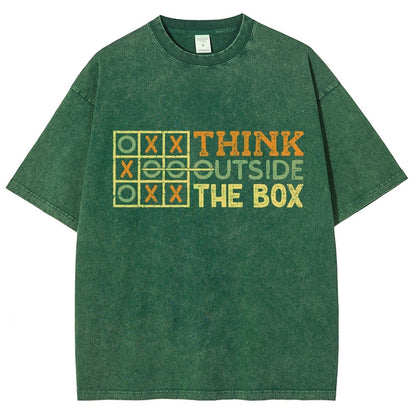 Thinking Outside The Box Vintage Distressed T-shirt