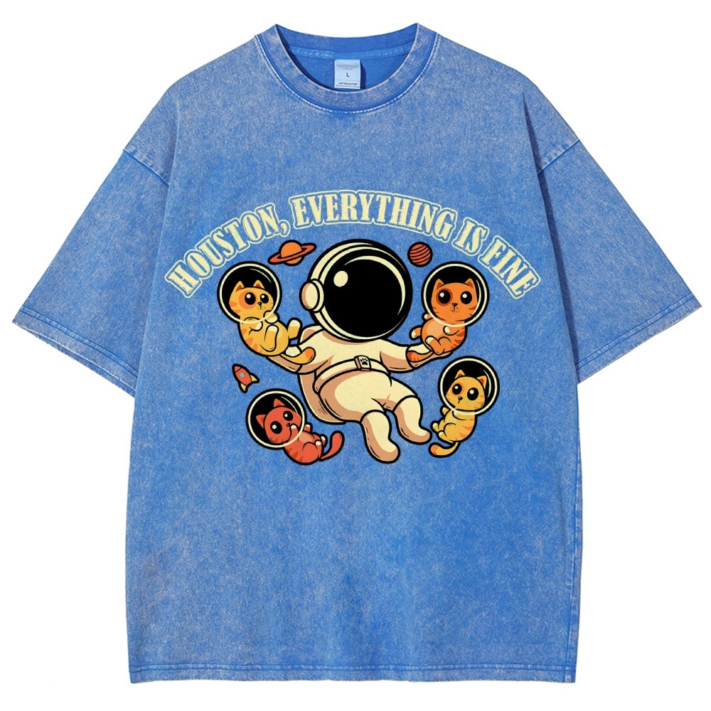 Houston Everything is Fine Vintage Distressed T-shirt