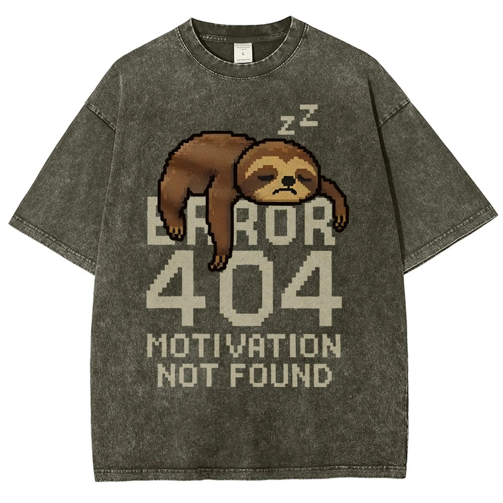 Error 404- Motivation Not Found Vintage Distressed T-shirt