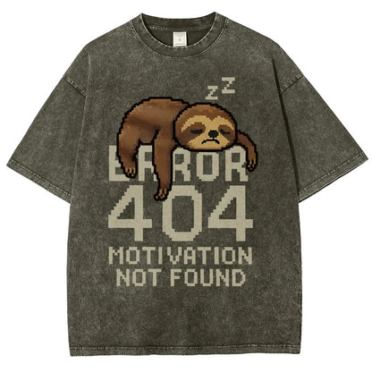 Error 404- Motivation Not Found Vintage Distressed T-shirt