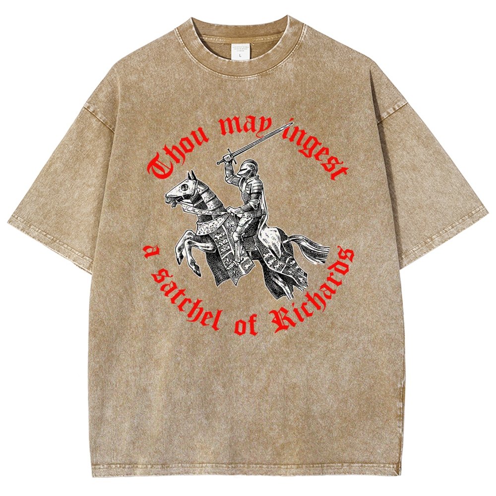 Thou may ingest a satchel of Richards Vintage Distressed T-shirt