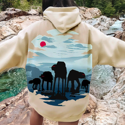 Assault Squad Printed Back Cotton Hoodie