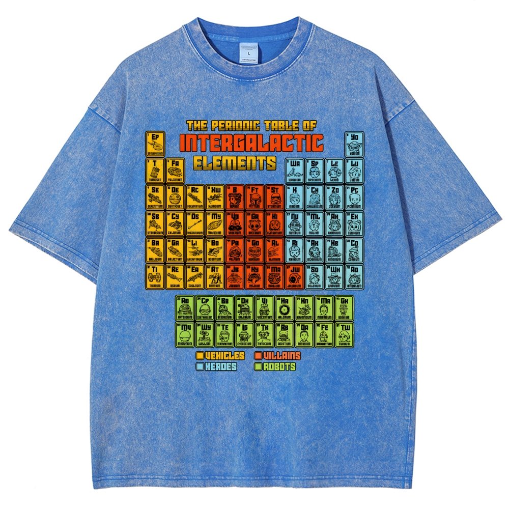 The Periodic Table of Intergalactic Elements Vintage Distressed T-shirt