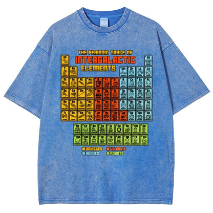 The Periodic Table of Intergalactic Elements Vintage Distressed T-shirt