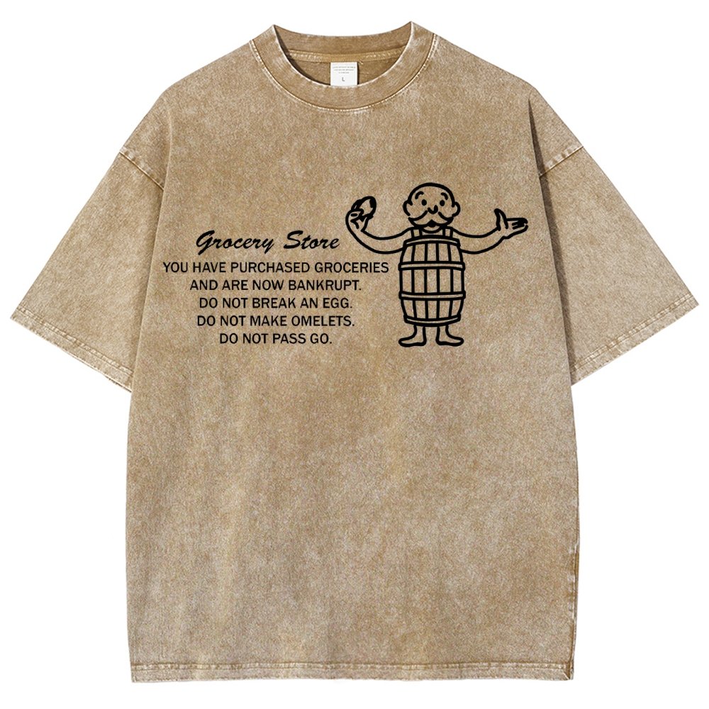 Chance on Eggs Pass Go Vintage Distressed T-shirt