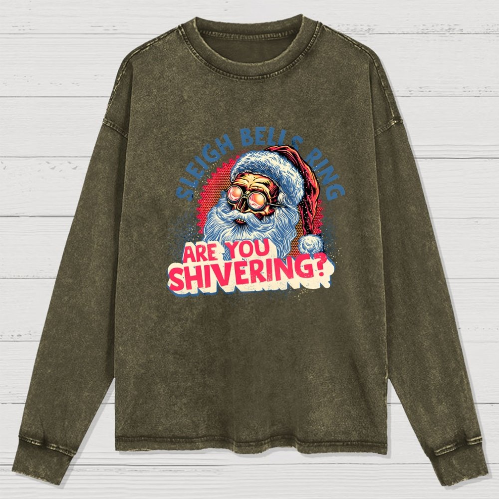 Sleigh Bells Ring Washed Long Sleeve Tee