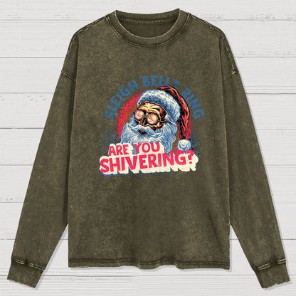 Sleigh Bells Ring Washed Long Sleeve Tee