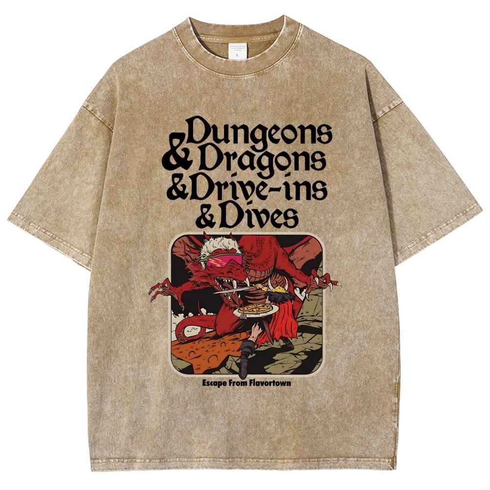 Mystic Realm Dive Ins And Dives Vintage Distressed T-shirt