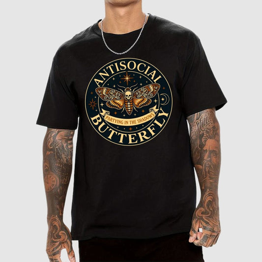 Antisocial Butterfly  Geek T-Shirt