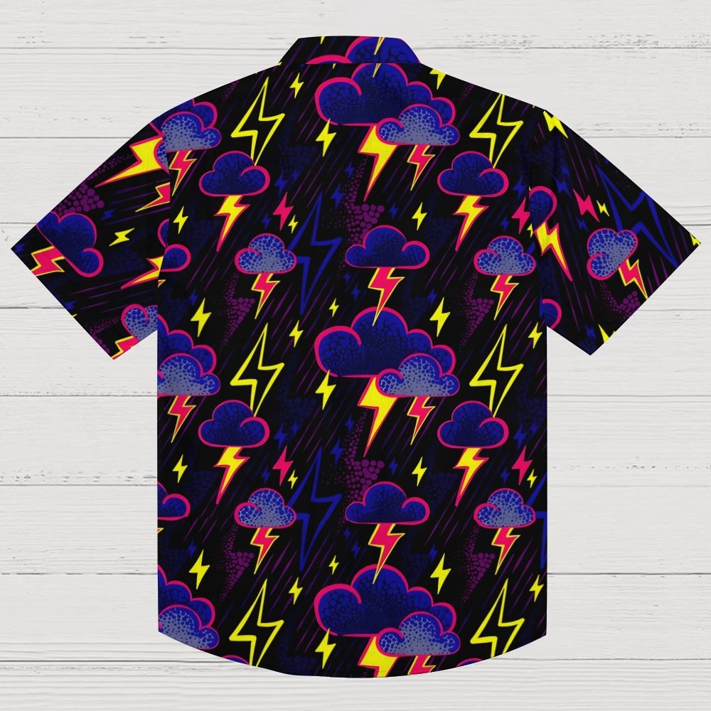 Lightning Art Illustration Print Geeky Shirt